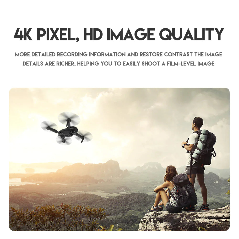 Nuevo dron RC 2023 con cámara dual 4K HD, cuadricóptero plegable con WiFi y 4 baterías