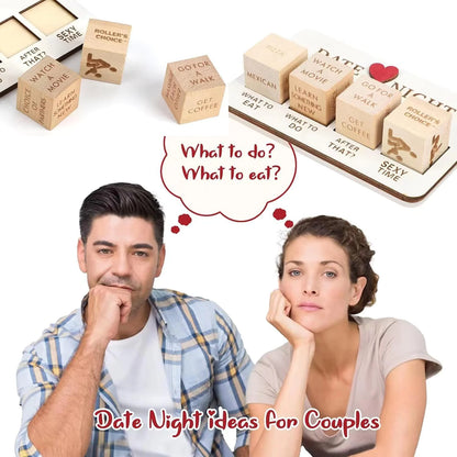 Date Night Dice After Dark Edition Juego de dados de madera para parejas divertidas