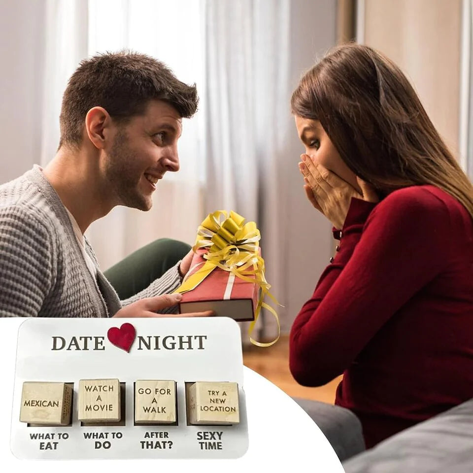 Date Night Dice After Dark Edition Juego de dados de madera para parejas divertidas