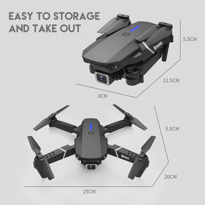 Nuevo dron RC 2023 con cámara dual 4K HD, cuadricóptero plegable con WiFi y 4 baterías