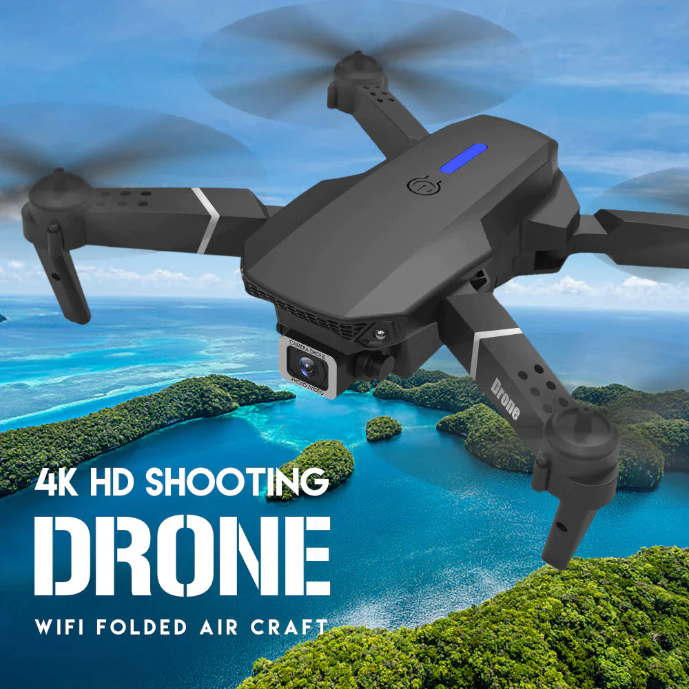 Nuevo dron RC 2023 con cámara dual 4K HD, cuadricóptero plegable con WiFi y 4 baterías